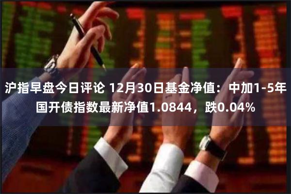 沪指早盘今日评论 12月30日基金净值：中加1-5年国开债指数最新净值1.0844，跌0.04%